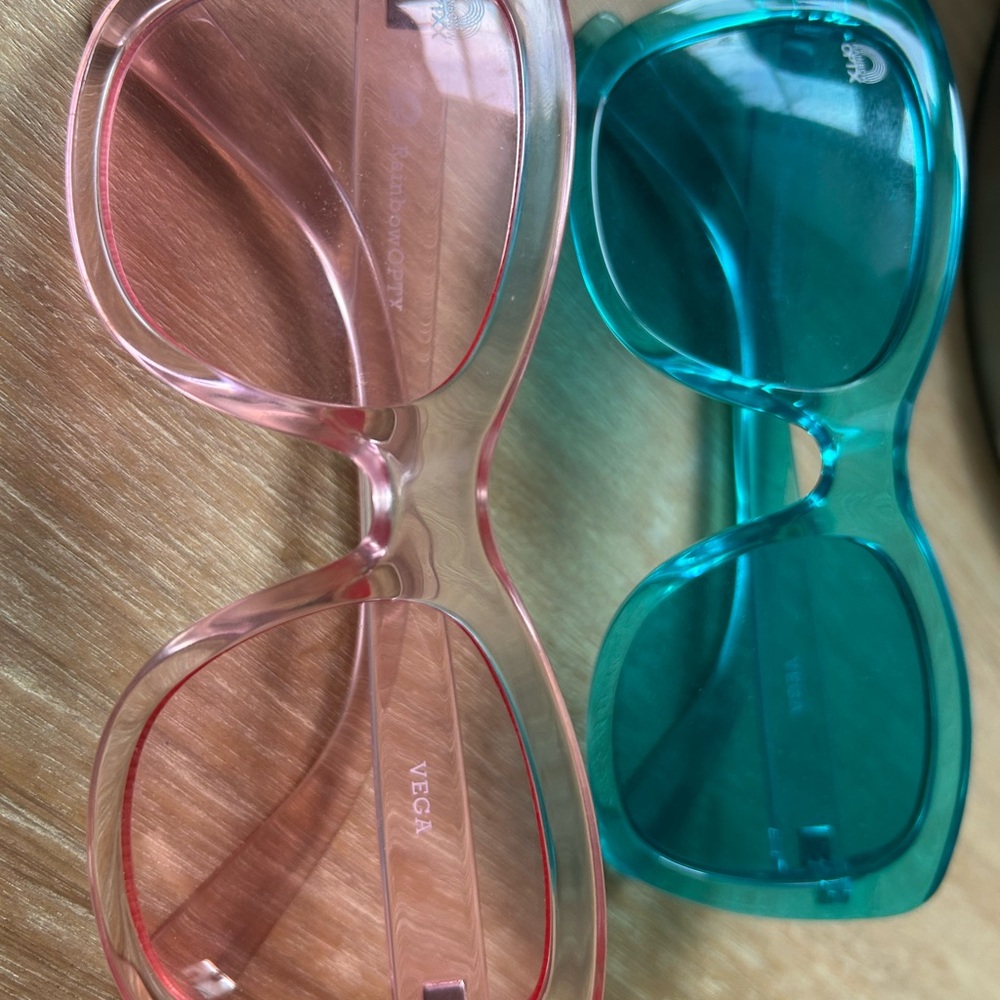 Pink and Blue Women's Sunglasses